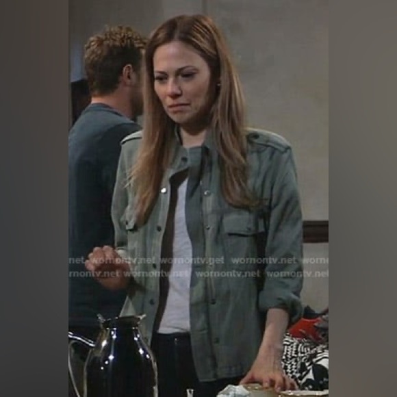 ASO Rails Collin’s Utility Sage Green Jacket Lyocell-Linen Blend Small - Picture 14 of 14